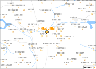 map of Kaejŏng-ni