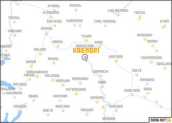 map of Kaemŏ-ri