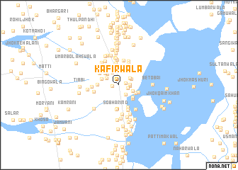 map of Kāfirwāla
