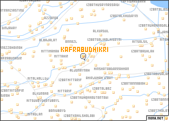 map of Kafr Abū Dhikrī