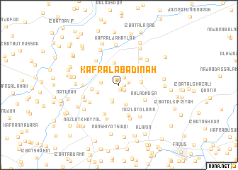 map of Kafr al ‘Abādinah