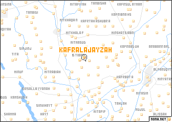 map of Kafr al ‘Ajāyzah