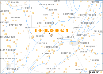 map of Kafr al Khawāzim