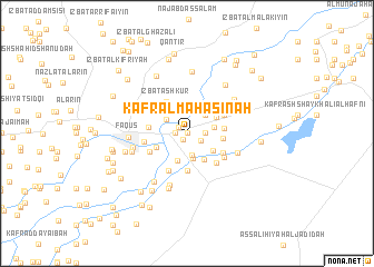 map of Kafr al Maḩāsinah