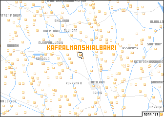 map of Kafr al Manshī al Baḩrī