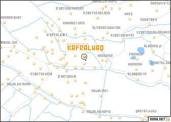 map of Kafr al Wāq