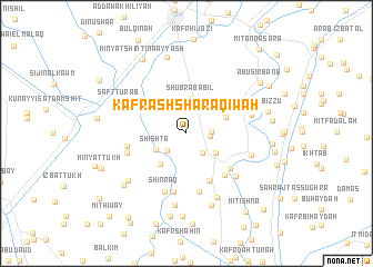 map of Kafr ash Sharāqiwah