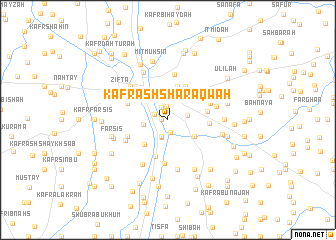map of Kafr ash Sharāqwah