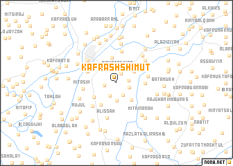 map of Kafr ash Shimūt
