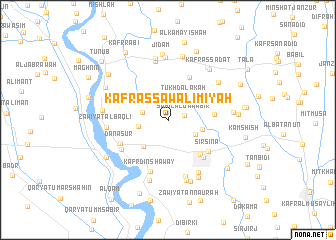 map of Kafr as Sawālimīyah