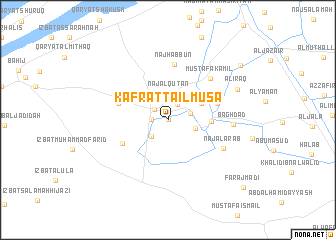 map of Kafrat Ţāʼil Mūsá