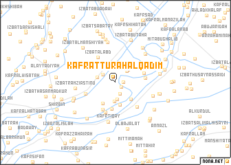 map of Kafr at Tur‘ah al Qadīm