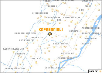 map of Kafr Banī ‘alī
