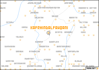 map of Kafr Hind al Fawqānī