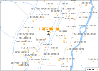 map of Kafr Mahdī