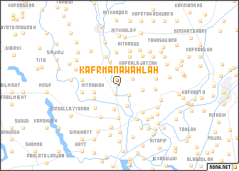 map of Kafr Manāwahlah