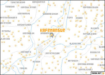 map of Kafr Manşūr