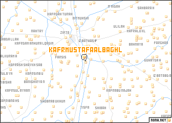 map of Kafr Muşţafá al Baghl