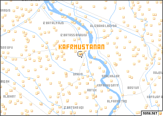map of Kafr Mustanān