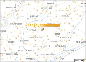 map of Kafr Salāmah Ibrāhīm