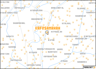 map of Kafr Samāḩah