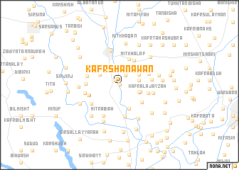 map of Kafr Shanawān