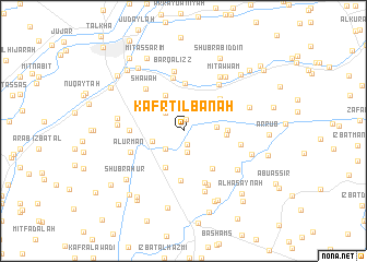 map of Kafr Tilbānah