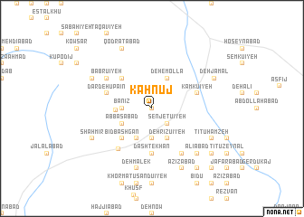 map of Kahnūj