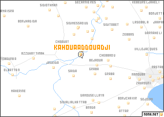 map of Kahoua ad Douadji