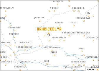 map of Kahrīz-e ‘Olyā