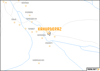 map of Kahūr Derāz