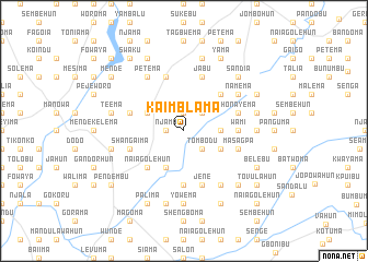 map of Kaimblama