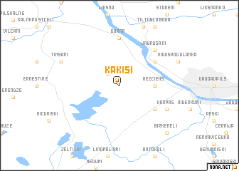 map of Kaķīši