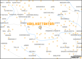 map of Kaklīk at Taḩtānī