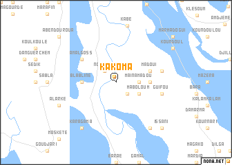 map of Kakoma