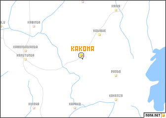 map of Kakoma