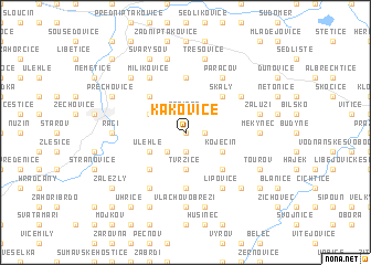 map of Kakovice