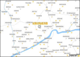 map of Kakpwema