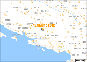 map of Kalađurđevići