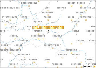 map of Kalamnagarpāra