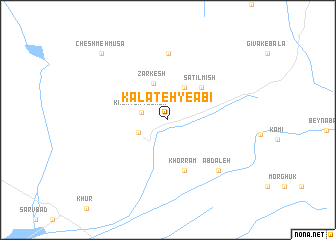 map of Kalāteh-ye Ābī