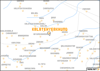 map of Kalāteh-ye Ākhūnd