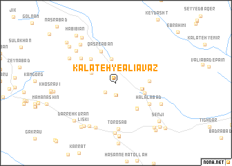 map of Kalāteh-ye ‘Alī Avaẕ