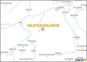 map of Kalāteh-ye ‘Alīreẕā