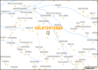 map of Kalāteh-ye Āqā