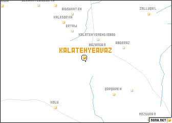 map of Kalāteh-ye ‘Avaẕ