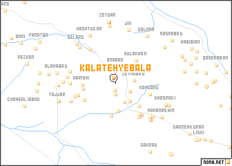 map of Kalāteh-ye Bālā