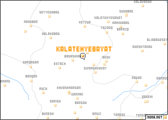 map of Kalāteh-ye Bayāt