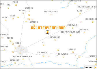 map of Kalāteh-ye Behbūd