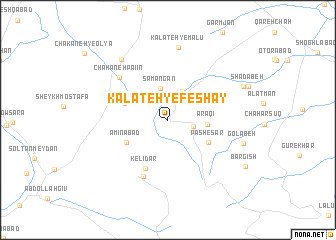 map of Kalāteh-ye Feshāy